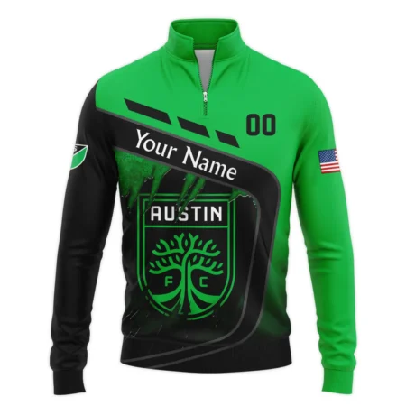 MLS Austin FC Exclusive All Over Prints BLMLS51024A1ATXSWZ - Quarter Zip Jacket