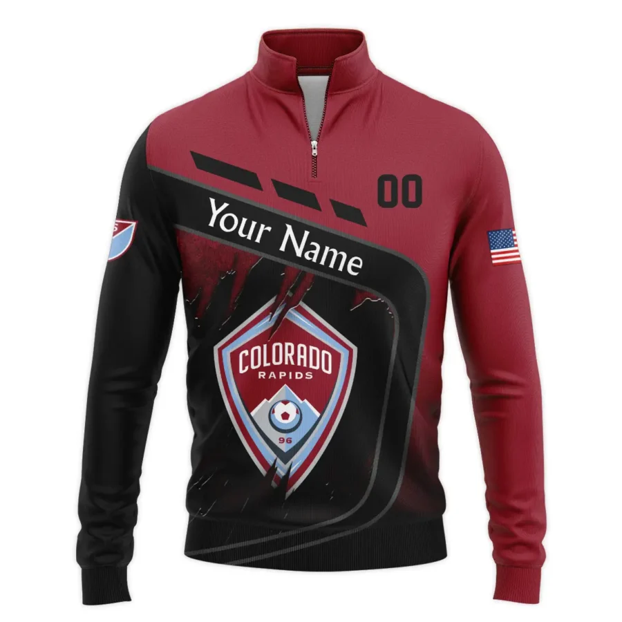 MLS Colorado Rapids Exclusive All Over Prints BLMLS51024A1COLSWZ - Quarter Zip Jacket