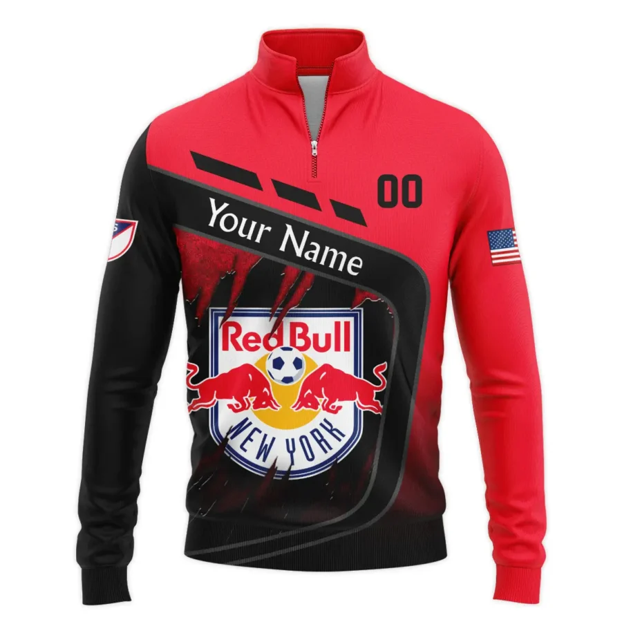 MLS New York Red Bulls Exclusive All Over Prints BLMLS51024A1NYSWZ - Quarter Zip Jacket