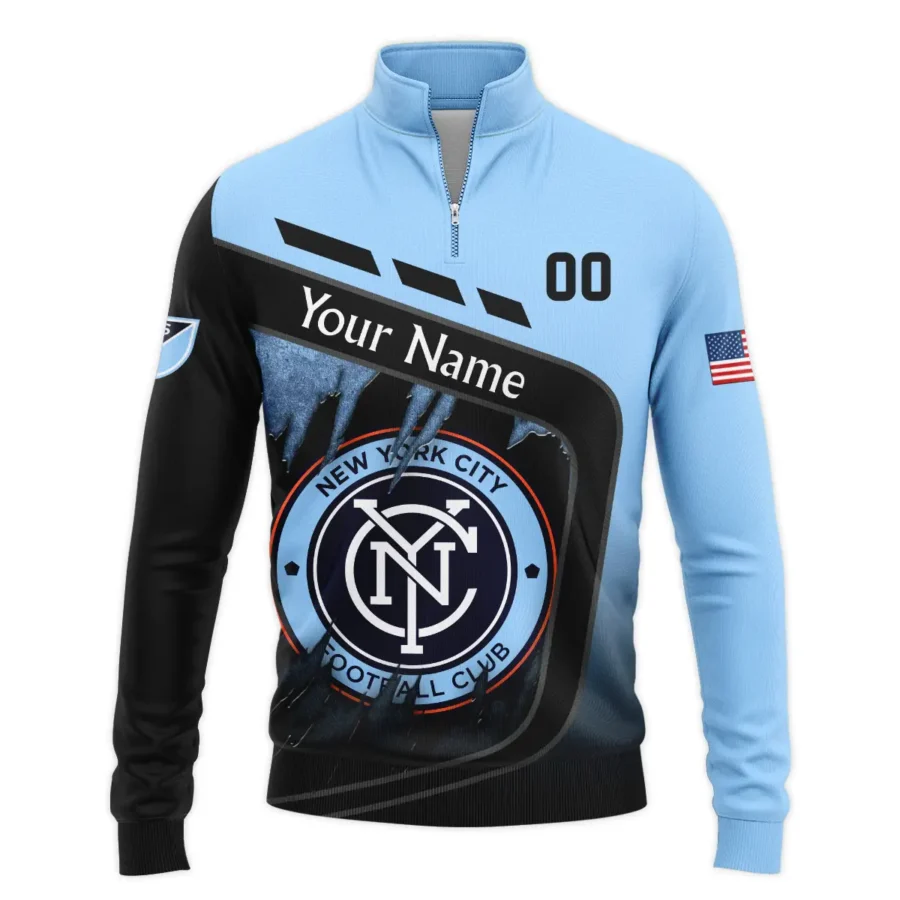 MLS New York City Exclusive All Over Prints BLMLS51024A1NYCSWZ - Quarter Zip Jacket