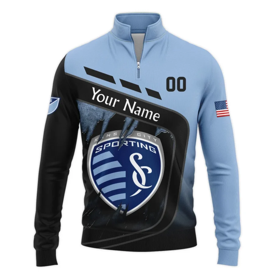 MLS Sporting Kansas City Exclusive All Over Prints BLMLS51024A1SKCSWZ - Quarter Zip Jacket