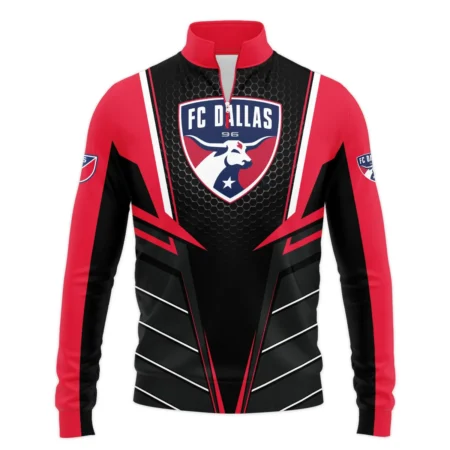 Special Release FC Dallas MLS Quarter Zip Jacket  All Over Prints HOMLS011024A01DALSWZ