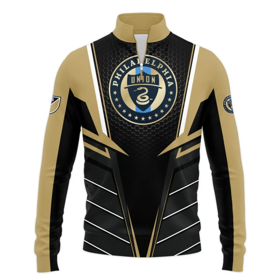 Special Release Philadelphia Union MLS Quarter Zip Jacket  All Over Prints HOMLS011024A01PHISWZ