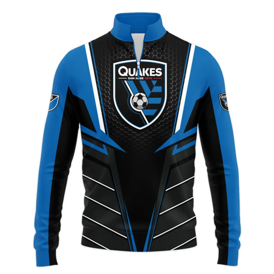 Special Release San Jose Earthquakes MLS Quarter Zip Jacket  All Over Prints HOMLS011024A01SJSWZ