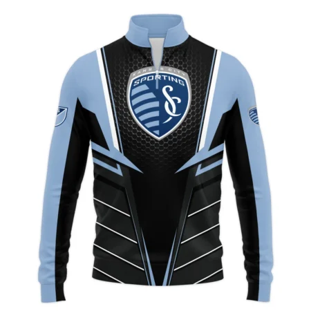 Special Release Sporting Kansas City MLS Quarter Zip Jacket  All Over Prints HOMLS011024A01SKCSWZ