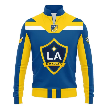 Special Release LA Galaxy MLS Quarter Zip Jacket  All Over Prints HOMLS021024A01LASWZ