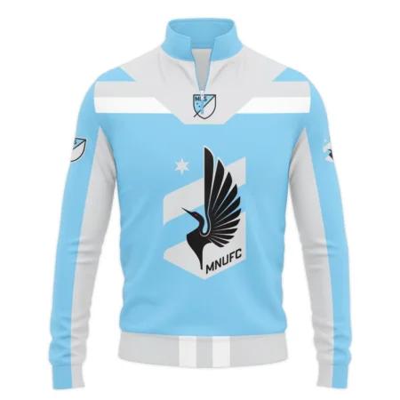 Special Release Minnesota United MLS Quarter Zip Jacket  All Over Prints HOMLS021024A01MINSWZ