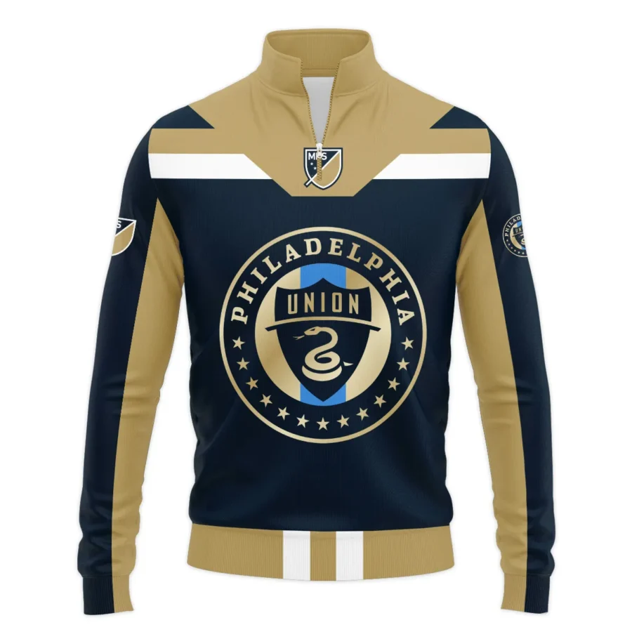 Special Release Philadelphia Union MLS Quarter Zip Jacket  All Over Prints HOMLS021024A01PHISWZ