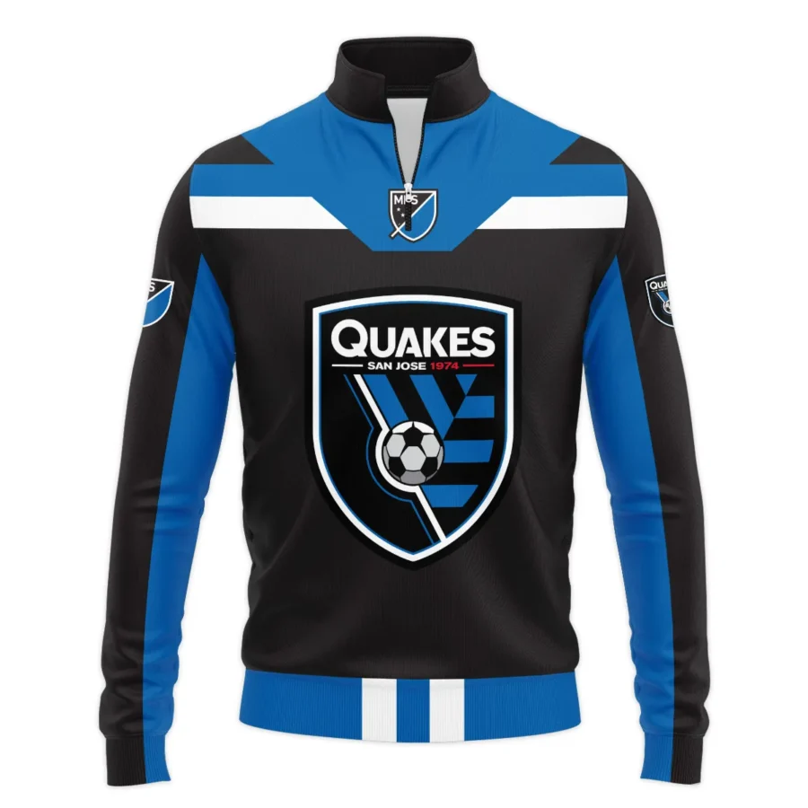 Special Release San Jose Earthquakes MLS Quarter Zip Jacket  All Over Prints HOMLS021024A01SJSWZ