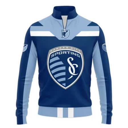 Special Release Sporting Kansas City MLS Quarter Zip Jacket  All Over Prints HOMLS021024A01SKCSWZ