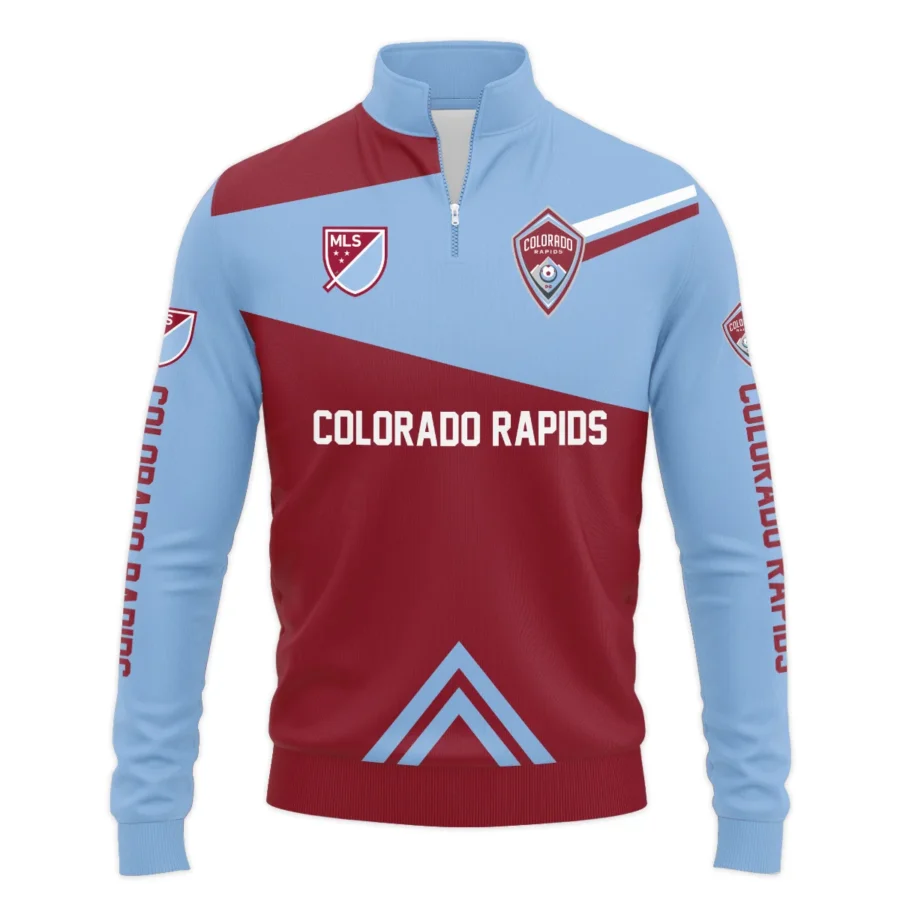 Special Release Colorado Rapids MLS Quarter Zip Jacket  All Over Prints HOMLS031024A01COLSWZ