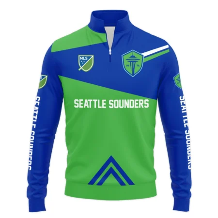 Special Release Seattle Sounders MLS Quarter Zip Jacket  All Over Prints HOMLS031024A01SEASWZ