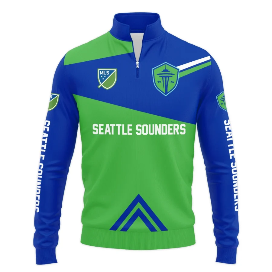 Special Release Seattle Sounders MLS Quarter Zip Jacket  All Over Prints HOMLS031024A01SEASWZ