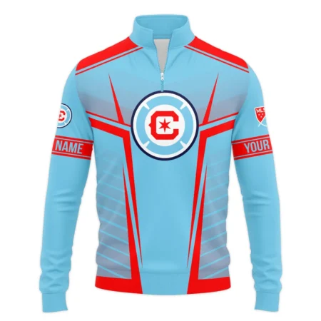 Special Release Chicago Fire MLS Quarter Zip Jacket  All Over Prints QTMLS021024A1CHISWZ