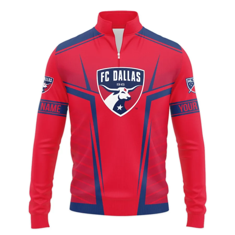 Special Release FC Dallas MLS Quarter Zip Jacket  All Over Prints QTMLS021024A1DALSWZ