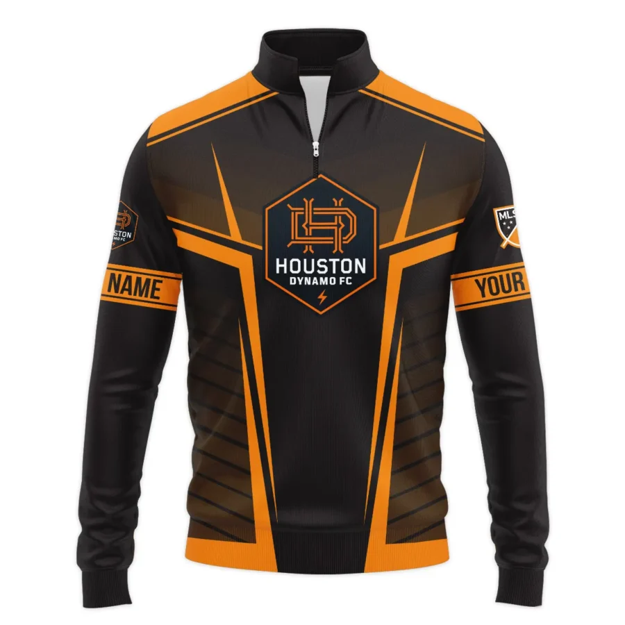 Special Release Houston Dynamo MLS Quarter Zip Jacket  All Over Prints QTMLS021024A1HOUSWZ