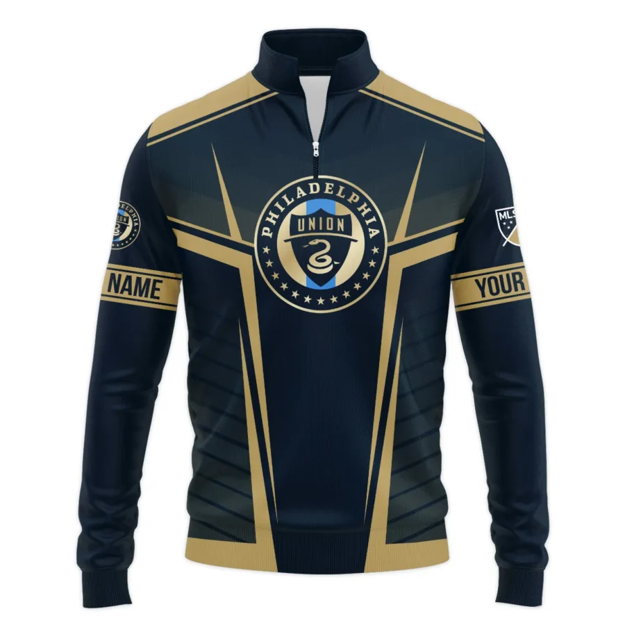 Special Release Philadelphia Union MLS Quarter Zip Jacket  All Over Prints QTMLS021024A1PHISWZ