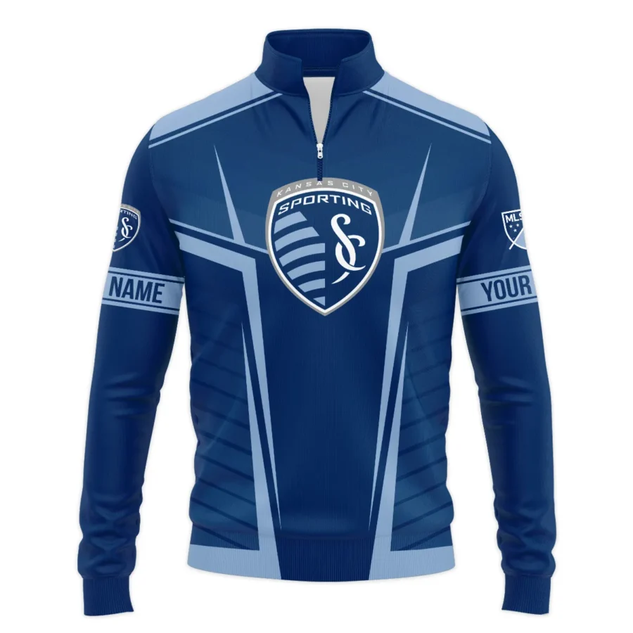 Special Release Sporting Kansas City MLS Quarter Zip Jacket  All Over Prints QTMLS021024A1SKCSWZ