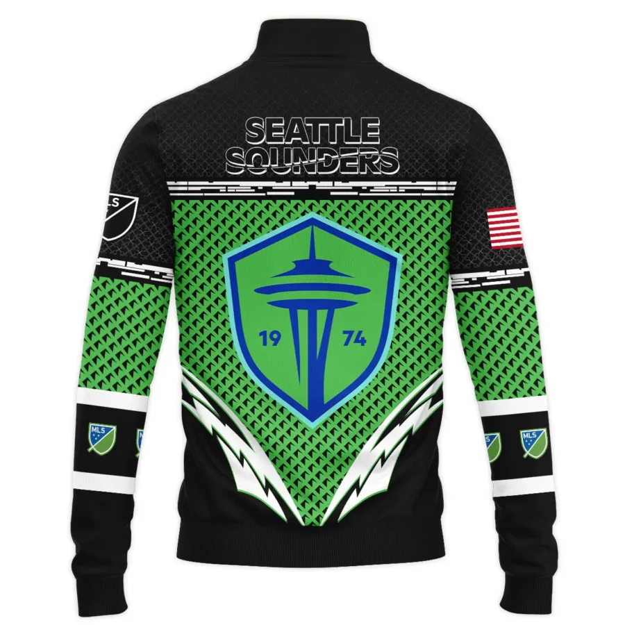 MLS Seattle Sounders Exclusive All Over Prints BLMLS31024A1SEASWZ - Quarter Zip Jacket