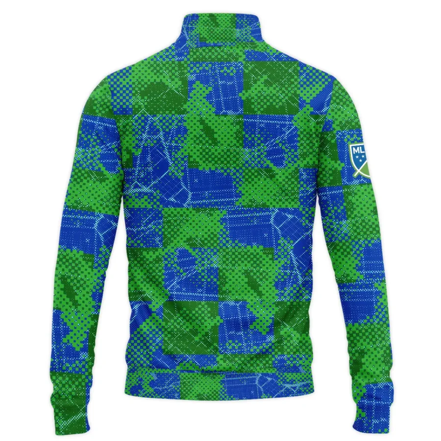 MLS Seattle Sounders Exclusive All Over Prints BLMLS41024A1SEASWZ - Quarter Zip Jacket