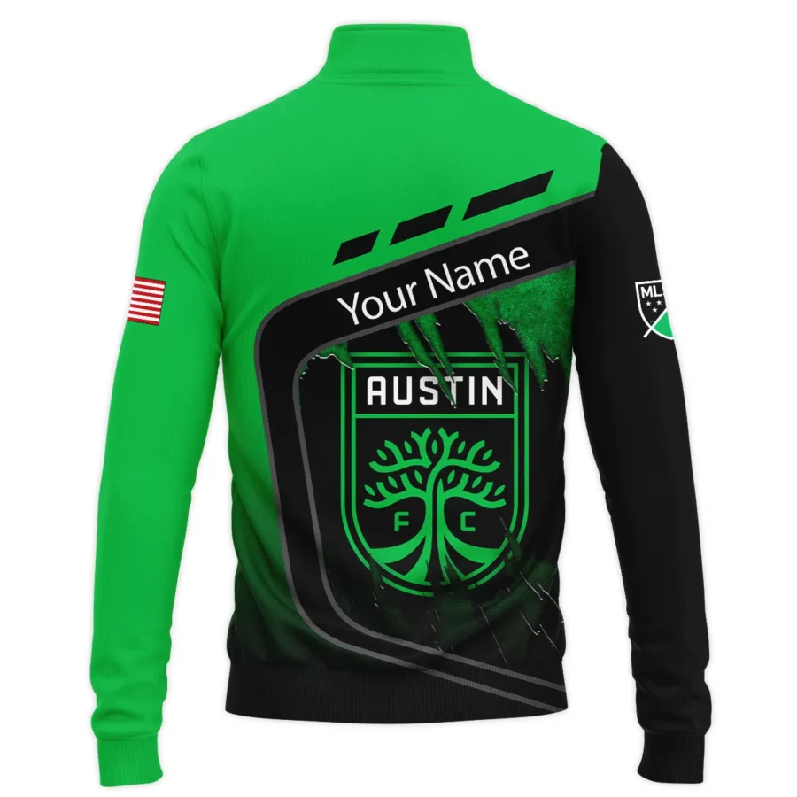 MLS Austin FC Exclusive All Over Prints BLMLS51024A1ATXSWZ - Quarter Zip Jacket