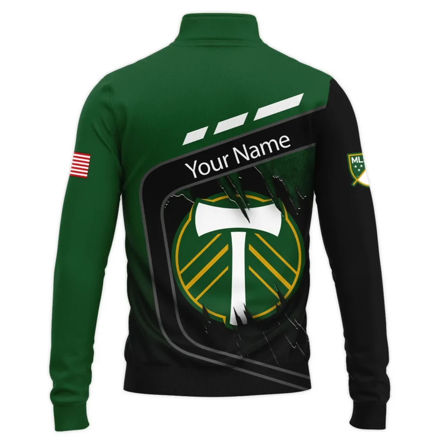 MLS Portland Timbers Exclusive All Over Prints BLMLS51024A1PORSWZ - Quarter Zip Jacket