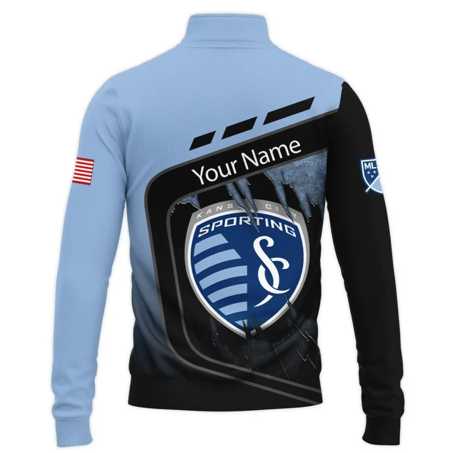 MLS Sporting Kansas City Exclusive All Over Prints BLMLS51024A1SKCSWZ - Quarter Zip Jacket