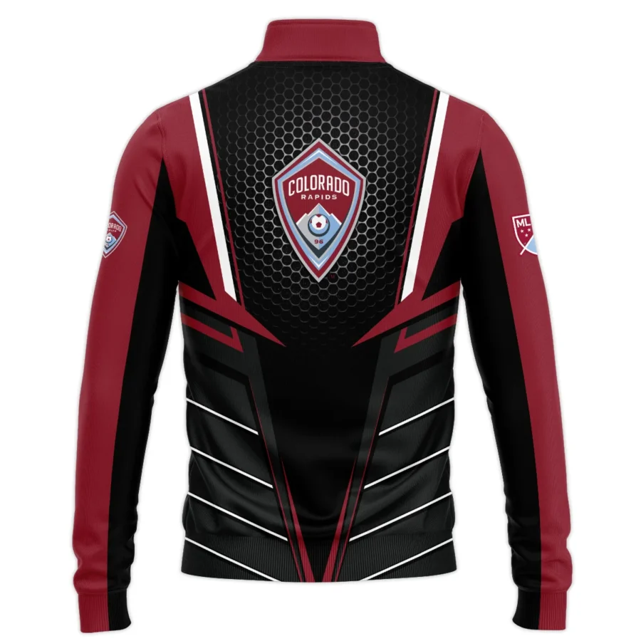 Special Release Colorado Rapids MLS Quarter Zip Jacket  All Over Prints HOMLS011024A01COLSWZ