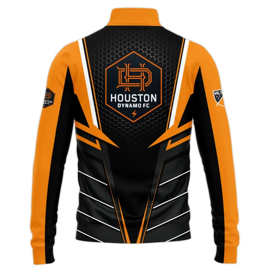 Special Release Houston Dynamo MLS Quarter Zip Jacket  All Over Prints HOMLS011024A01HOUSWZ