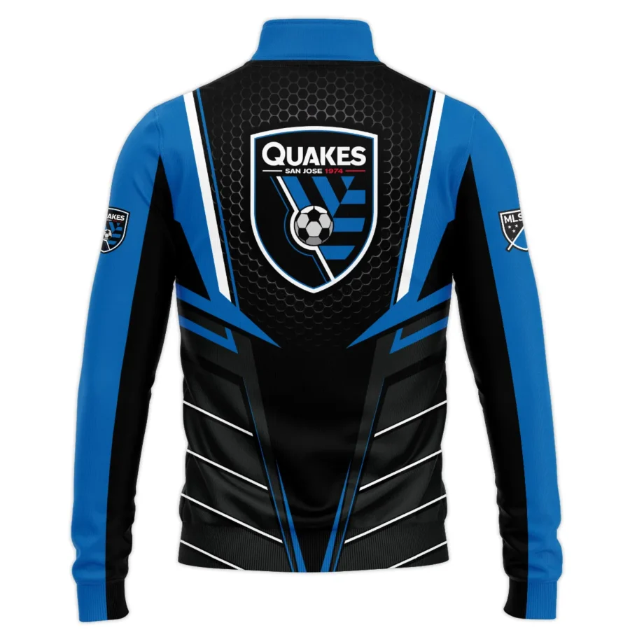 Special Release San Jose Earthquakes MLS Quarter Zip Jacket  All Over Prints HOMLS011024A01SJSWZ