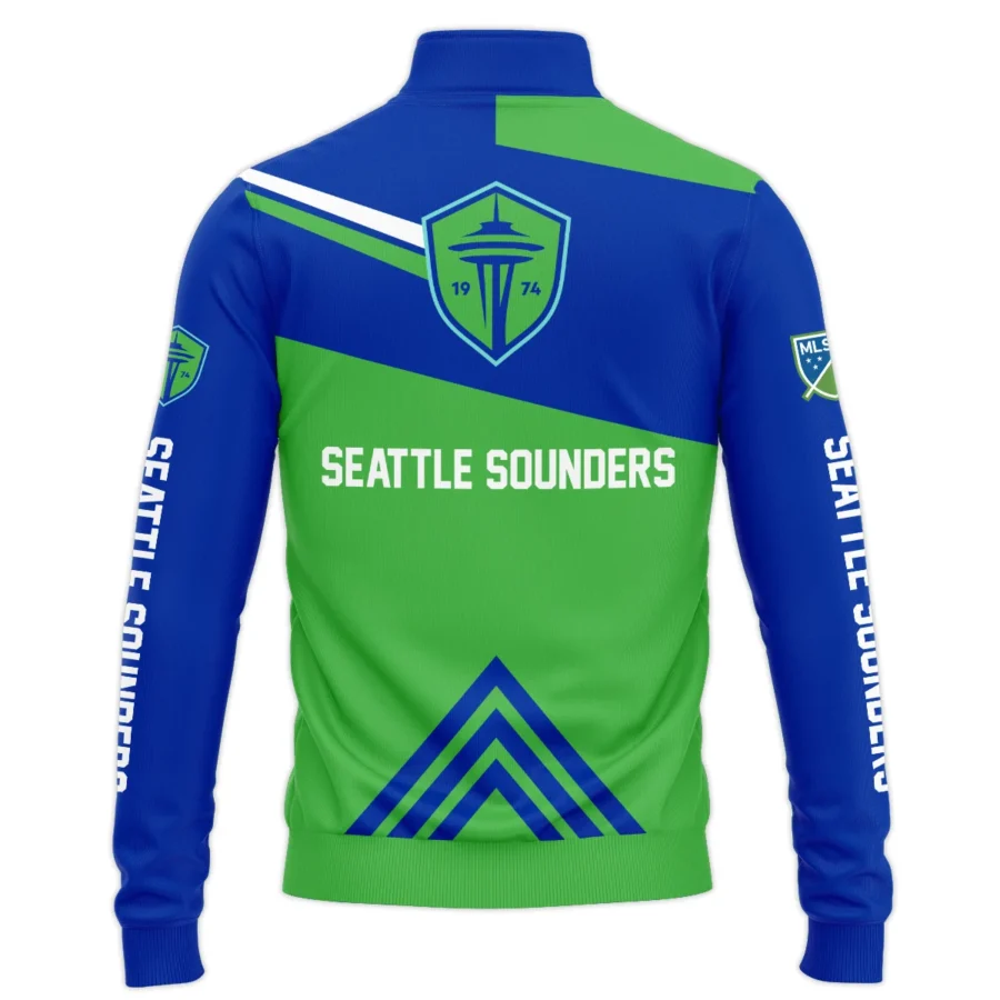 Special Release Seattle Sounders MLS Quarter Zip Jacket  All Over Prints HOMLS031024A01SEASWZ