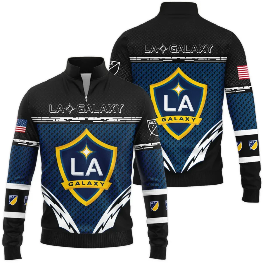 MLS LA Galaxy Exclusive All Over Prints BLMLS31024A1LASWZ - Quarter Zip Jacket