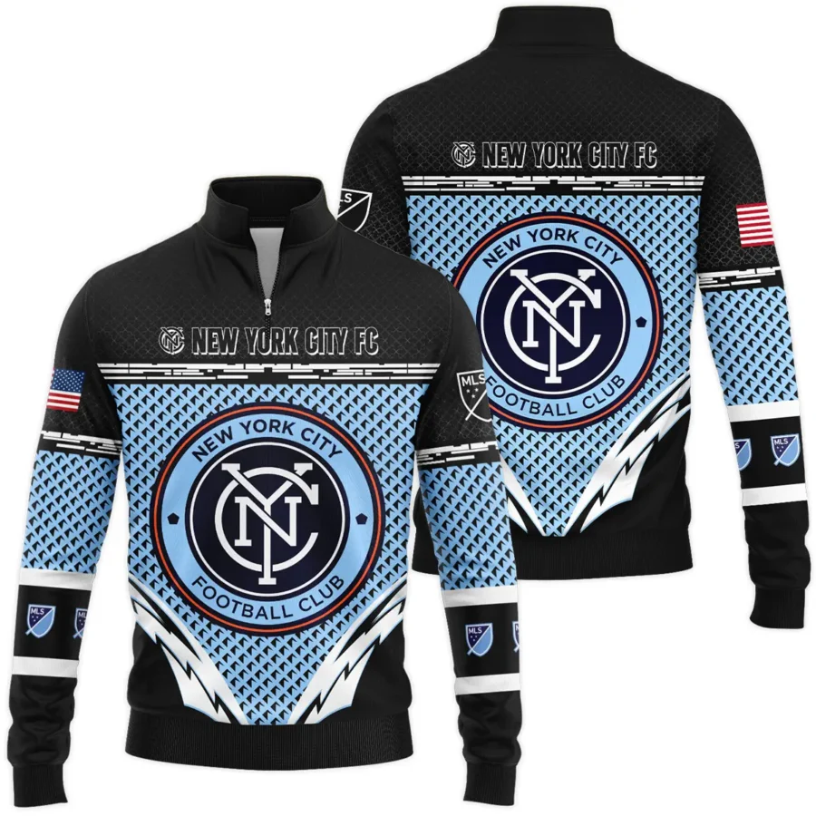 MLS New York City Exclusive All Over Prints BLMLS31024A1NYCSWZ - Quarter Zip Jacket