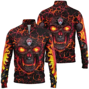 Flaming Skull MLS Colorado Rapids Exclusive All Over Prints BLMLS41024A3COLHDR - Hoodie Dress