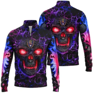 Flaming Skull MLS Real Salt Lake Exclusive All Over Prints BLMLS41024A3RSLHDR - Hoodie Dress