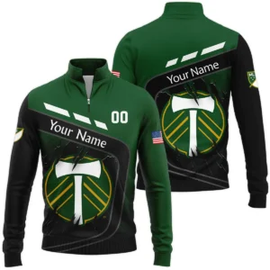 MLS Portland Timbers Exclusive All Over Prints BLMLS51024A1PORQHD - 1/4 Zipper Hoodie