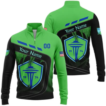 MLS Seattle Sounders Exclusive All Over Prints BLMLS51024A1SEASWZ - Quarter Zip Jacket