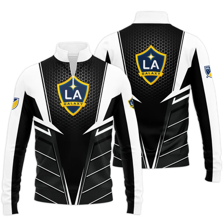 Special Release LA Galaxy MLS Quarter Zip Jacket  All Over Prints HOMLS011024A01LASWZ