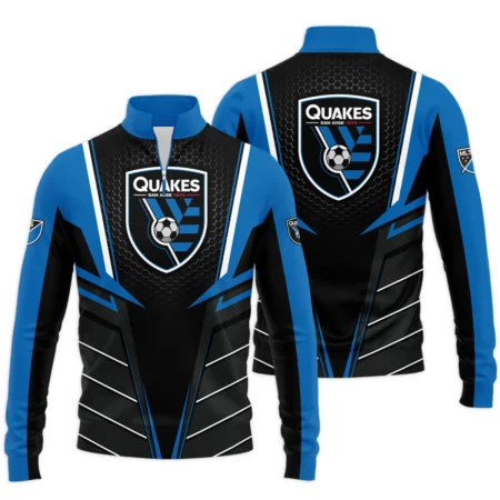 Special Release San Jose Earthquakes MLS Quarter Zip Jacket  All Over Prints HOMLS011024A01SJSWZ