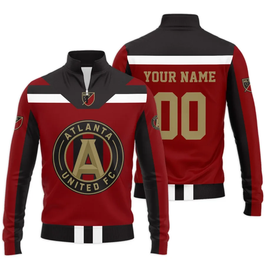 Special Release Atlanta United MLS Quarter Zip Jacket  All Over Prints HOMLS021024A01ATLSWZ