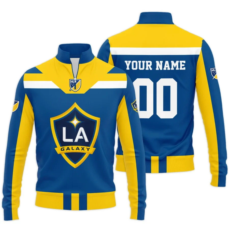 Special Release LA Galaxy MLS Quarter Zip Jacket  All Over Prints HOMLS021024A01LASWZ