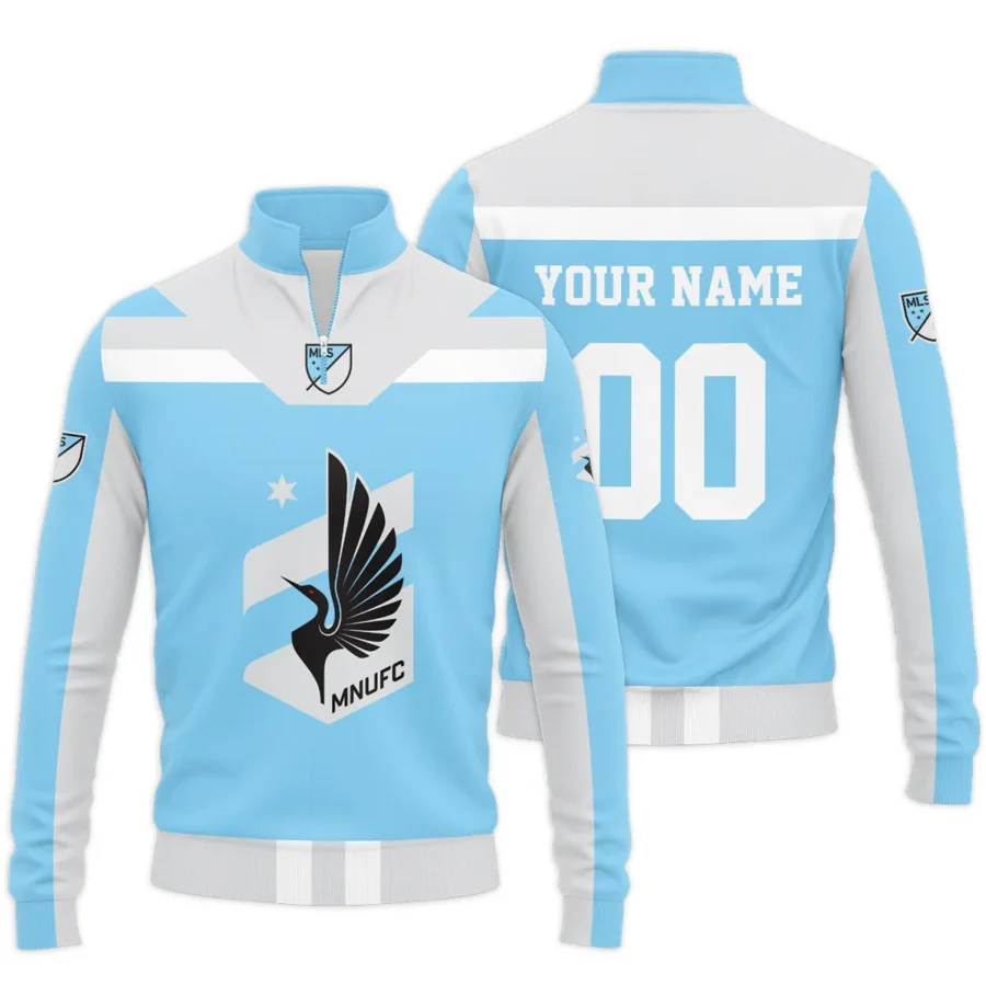 Special Release Minnesota United MLS Quarter Zip Jacket  All Over Prints HOMLS021024A01MINSWZ