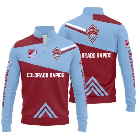 Special Release Colorado Rapids MLS Quarter Zip Jacket  All Over Prints HOMLS031024A01COLSWZ