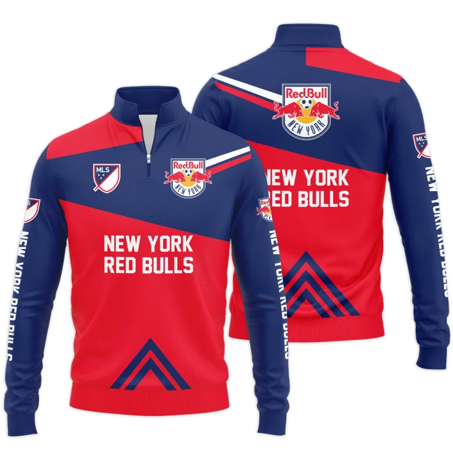 Special Release New York Red Bulls MLS Quarter Zip Jacket  All Over Prints HOMLS031024A01NYSWZ