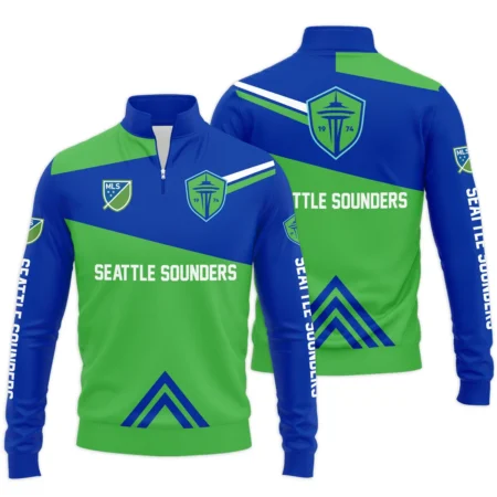 Special Release Seattle Sounders MLS Quarter Zip Jacket  All Over Prints HOMLS031024A01SEASWZ