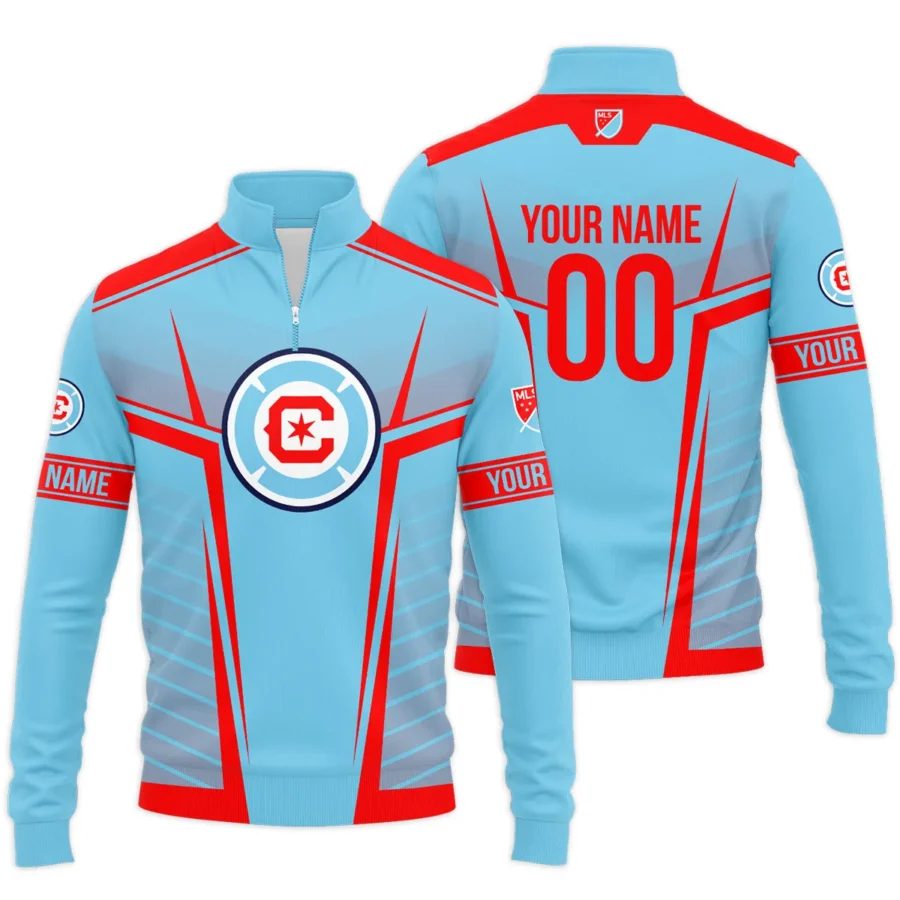 Special Release Chicago Fire MLS Quarter Zip Jacket  All Over Prints QTMLS021024A1CHISWZ