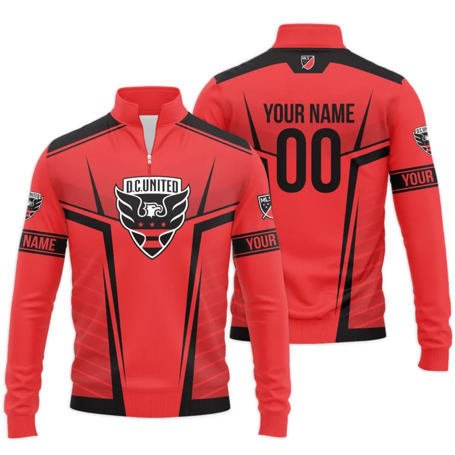 Special Release DC United MLS Quarter Zip Jacket  All Over Prints QTMLS021024A1DCSWZ