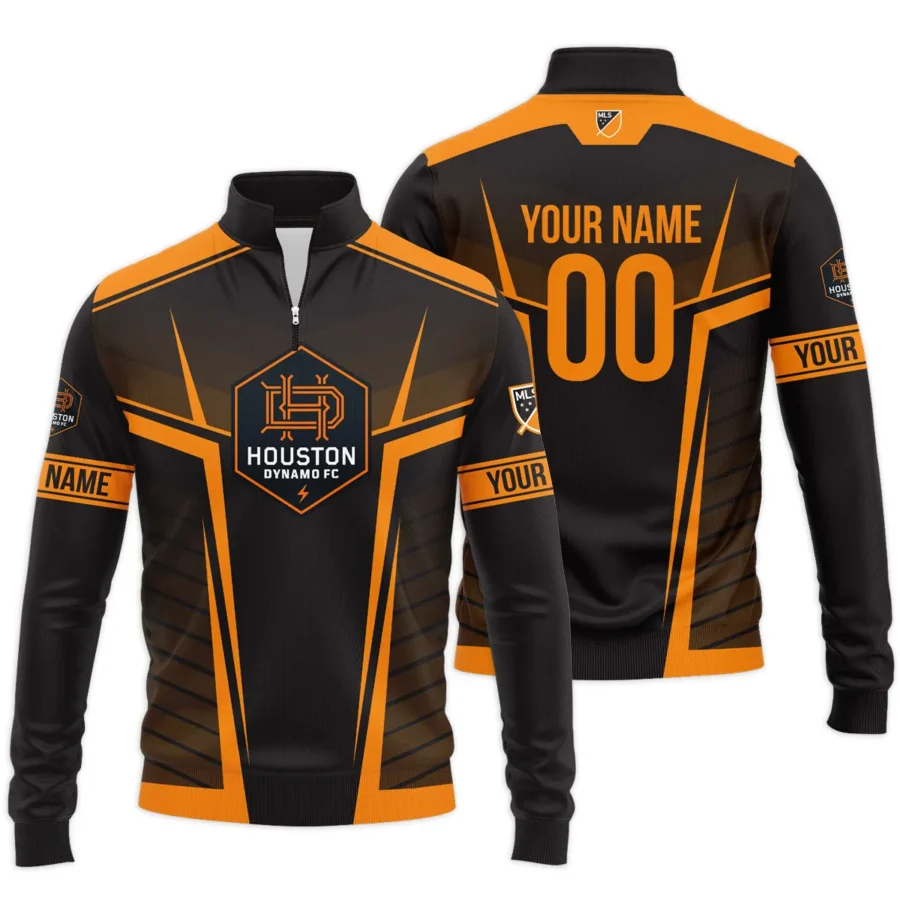 Special Release Houston Dynamo MLS Quarter Zip Jacket  All Over Prints QTMLS021024A1HOUSWZ