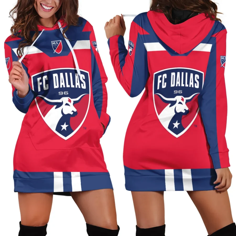 Special Release FC Dallas MLS Hoodie Dress All Over Prints HOMLS021024A01DALHDR