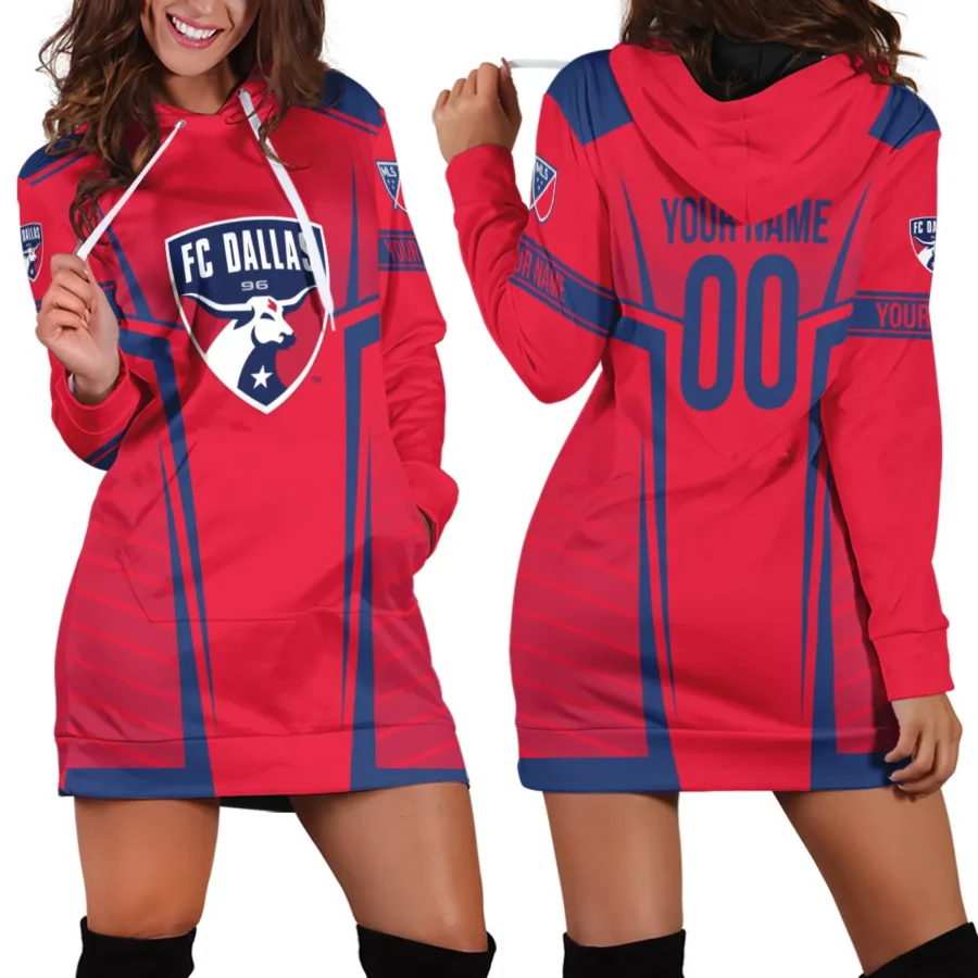 Special Release FC Dallas MLS Hoodie Dress All Over Prints QTMLS021024A1DALHDR